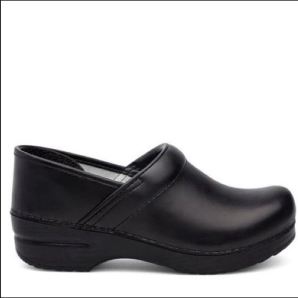 Dansko Professional Black Leather Clogs